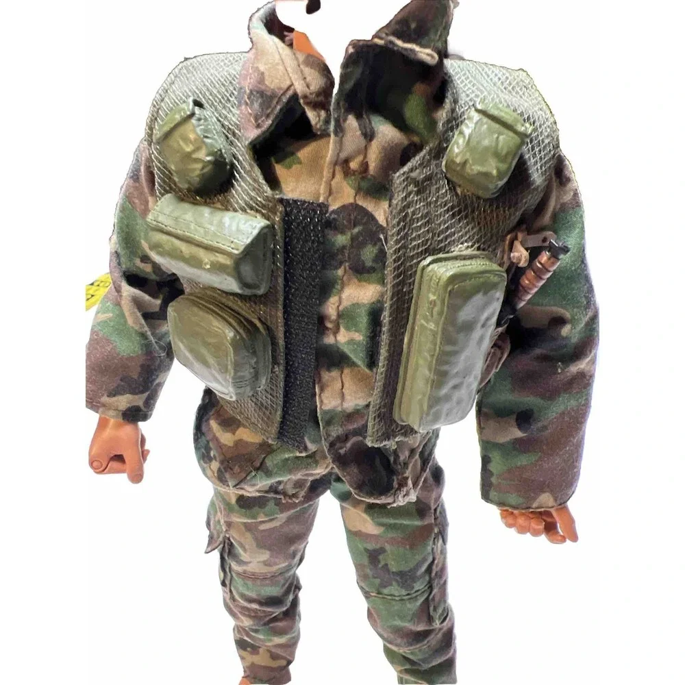 GI Joe  Vintage Action Figure 11" Camo Face Uniform Tactical Vest Air Force 1996 - Picture 3 of 12